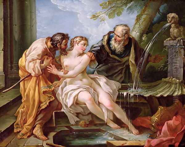 Suzanna and the Elders, 1746 Oil Painting by Joseph-Marie the Younger Vien