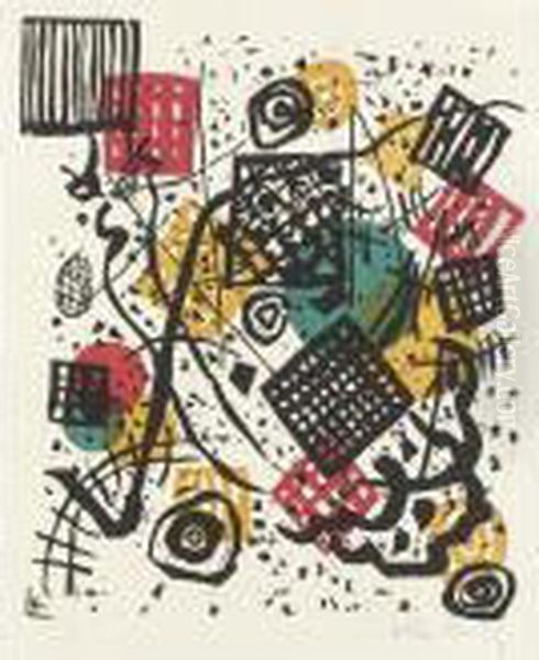 Kleine Welten V (r. 168) Oil Painting by Wassily Kandinsky