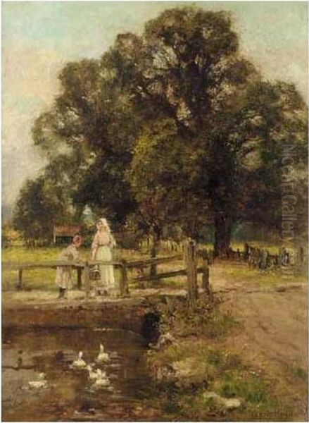 The End Of The Village Oil Painting by Henry John Yeend King