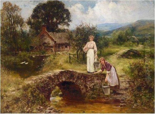 At The Stream Oil Painting by Henry John Yeend King