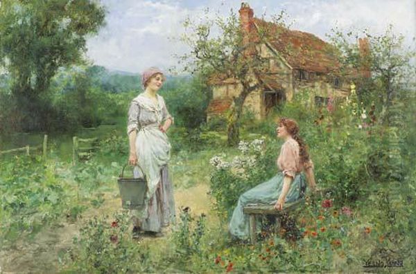 Gossips Oil Painting by Henry John Yeend King