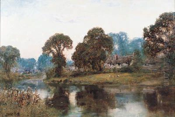 A Quiet Stream Oil Painting by Henry John Yeend King