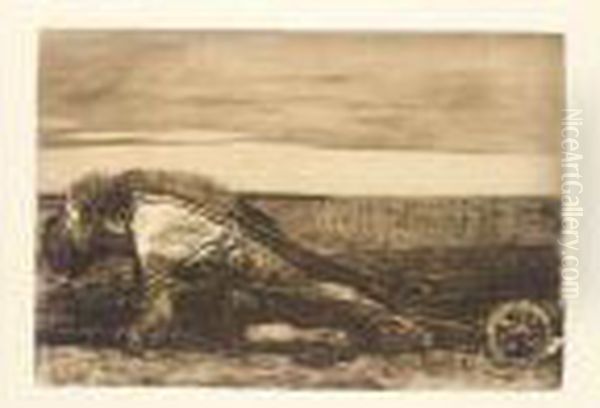 Bauernkrieg. Die Pfluger (klipstein 94.vi) Oil Painting by Kathe Kollwitz