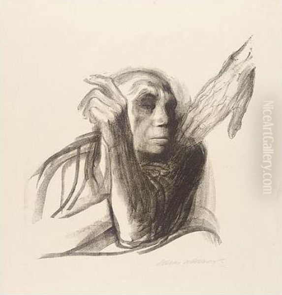 Tod. Ruf Des Todes (klipstein 263.b) Oil Painting by Kathe Kollwitz