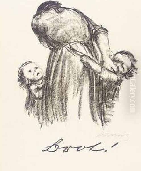 Brot (klipstein 196.iii) Oil Painting by Kathe Kollwitz