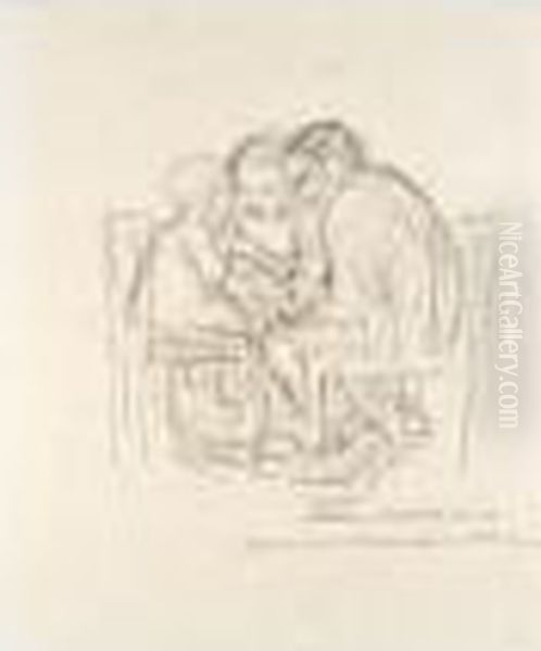 Besuch Im Kinderkrankenhaus (visit To The Children's Hospital) Oil Painting by Kathe Kollwitz