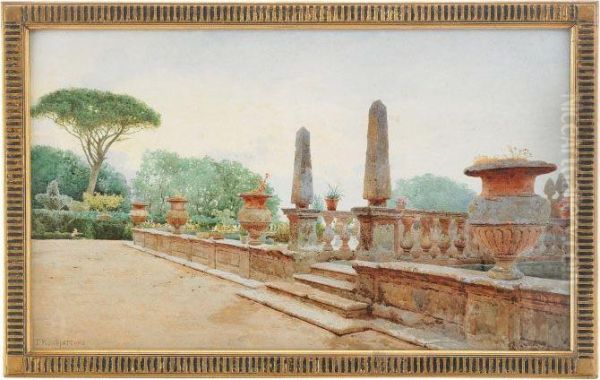 A Crimean Terrace Oil Painting by Gavril Kondratenko