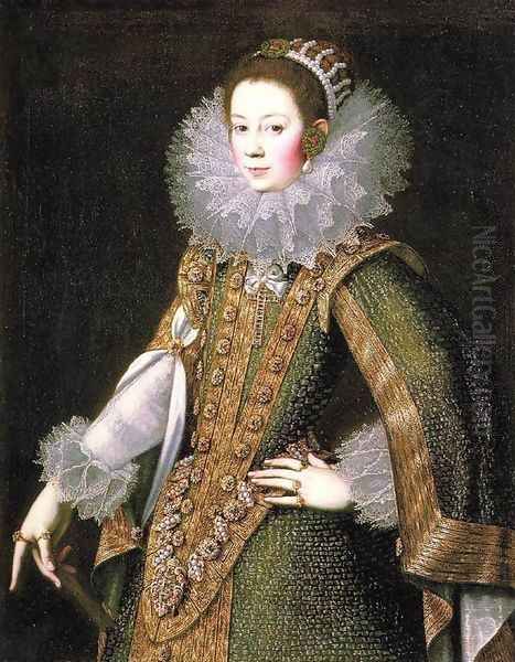 Dona Juana de Salinas c. 1622 Oil Painting by Rodrigo de Villandandro