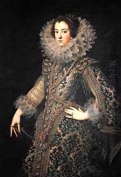 Isabel of France c. 1621 Oil Painting by Rodrigo de Villandandro