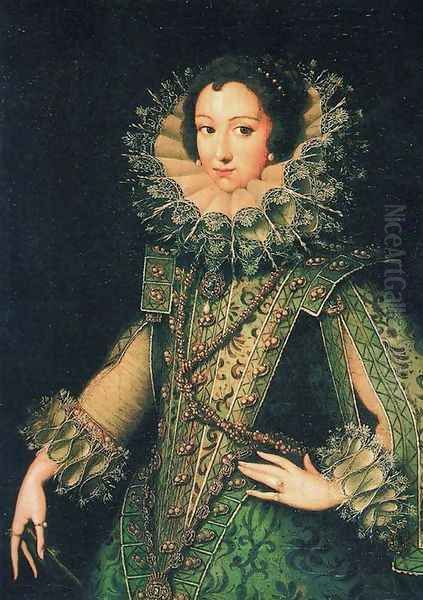 Portrait of an Unknown Lady 1610s Oil Painting by Rodrigo de Villandandro