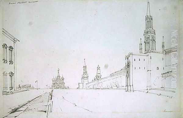 Moscow, 1827 2 Oil Painting by Alfred Gomersal Vickers