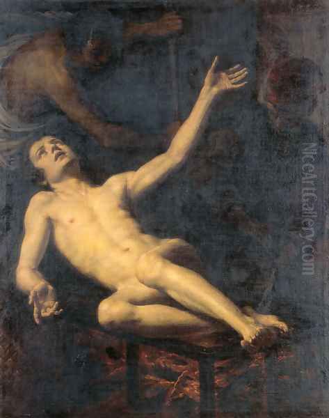 The Martyrdom of Saint Lawrence Oil Painting by Jacopo Vignali