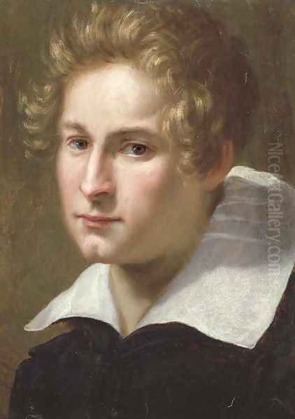 Portrait of a young man Oil Painting by Jacopo Vignali