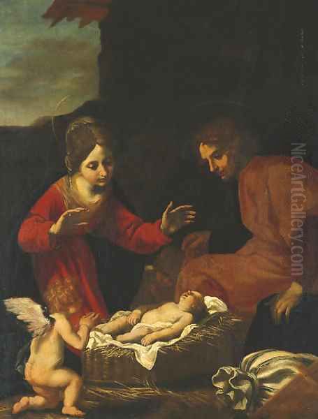 The Holy Family Oil Painting by Jacopo Vignali