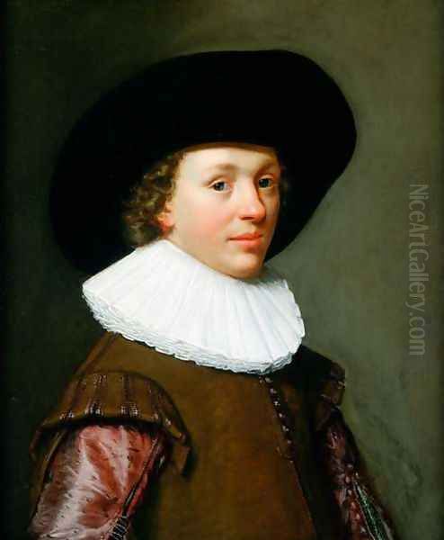 Portrait of a young Man Oil Painting by Willem Willemsz. van der Vliet