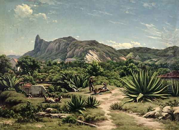 View of Rio de Janeiro, 1869 Oil Painting by Henri Nicolas Vinet