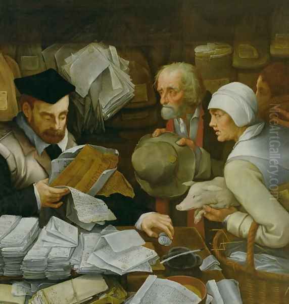 The Tax Collector, 1543 Oil Painting by Paul Vos