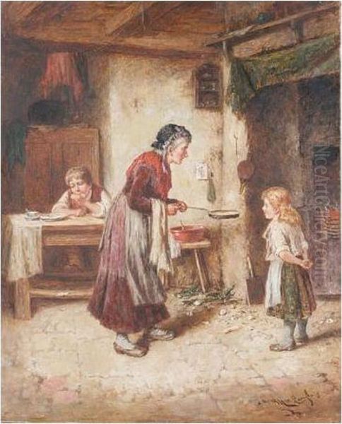 The Omlette Maker Oil Painting by Mark W. Langlois