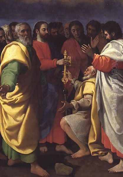 Christs Charge to St.Peter Oil Painting by Giuseppe Vermiglio