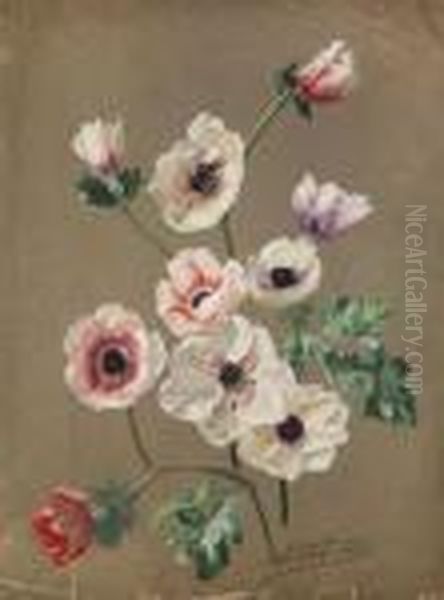 Fleurs Des Champs Oil Painting by Madeleine Jeanne Lemaire