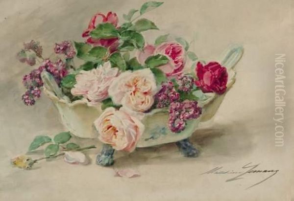 Rosenbouquet. Oil Painting by Madeleine Jeanne Lemaire