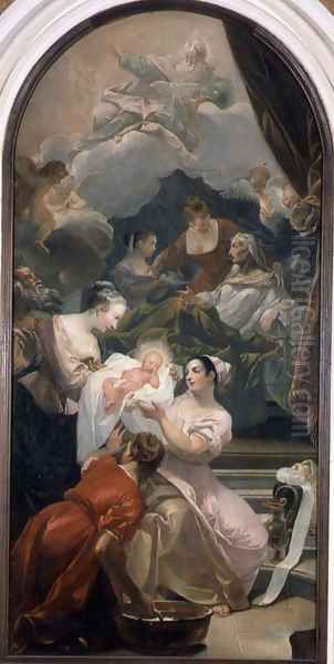 The Birth of the Virgin Oil Painting by L. Vernansal