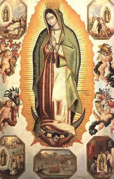 The Virgin of Guadalupe Oil Painting by Juan de Villegas