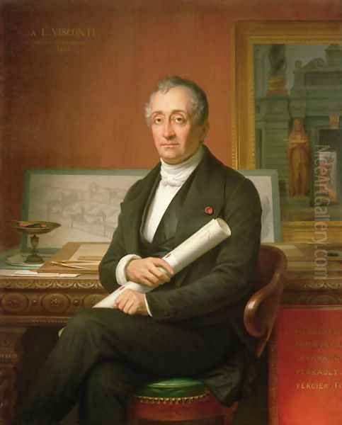 Ennio Quirino Visconti (1751-1818) 1854 Oil Painting by Theophile Auguste Vauchelet