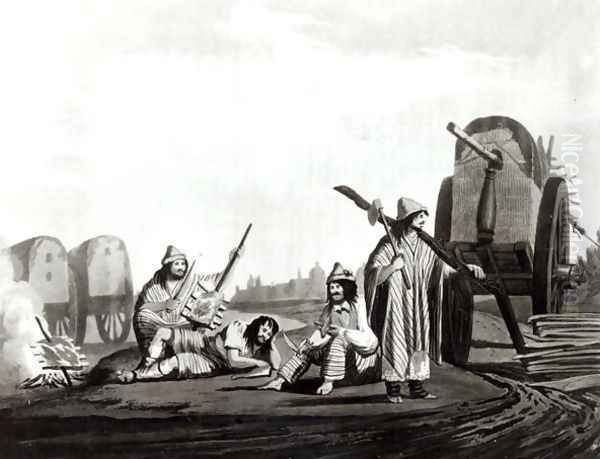 Gauchos Rustics of Tucuman, 1820 Oil Painting by Emeric Essex Vidal