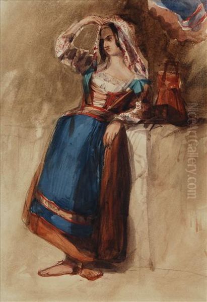 Study Of Awoman Oil Painting by John Frederick Lewis