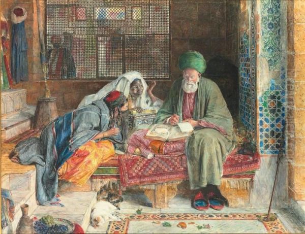 The Arab Scribe, Cairo Oil Painting by John Frederick Lewis