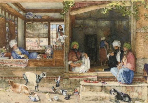 The Kibab Shop, Scutari Oil Painting by John Frederick Lewis