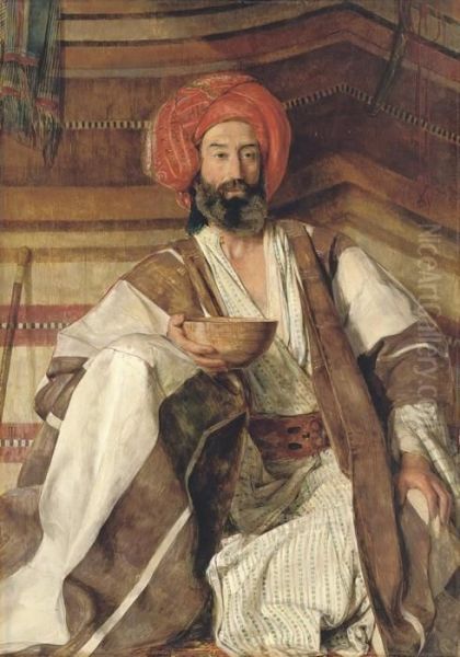 An Arab Of The Desert Of Sinai Oil Painting by John Frederick Lewis