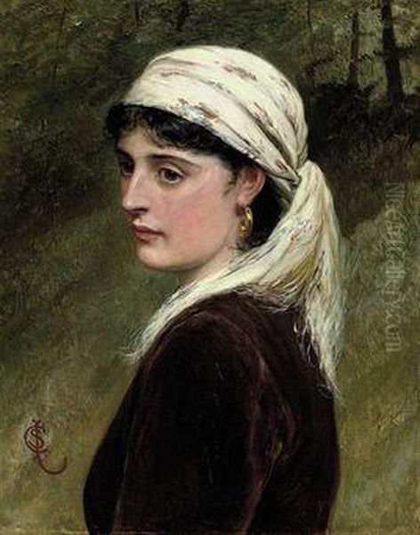 The Gold Earring Oil Painting by Charles Sillem Lidderdale