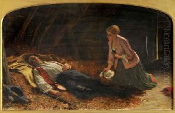 In Hiding After Culloden Oil Painting by Charles Sillem Lidderdale