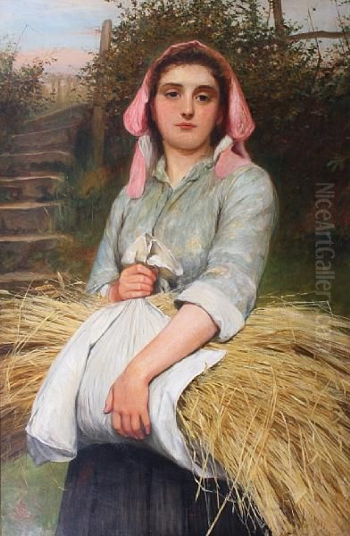 The Gleaner Oil Painting by Charles Sillem Lidderdale