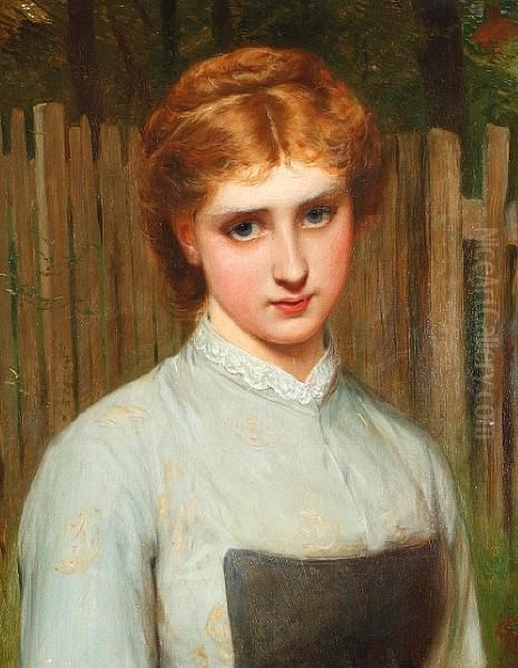 Country Girl Oil Painting by Charles Sillem Lidderdale