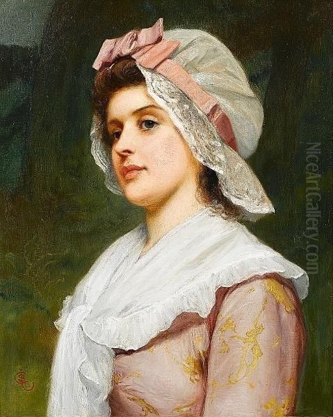 A Country Maid Oil Painting by Charles Sillem Lidderdale