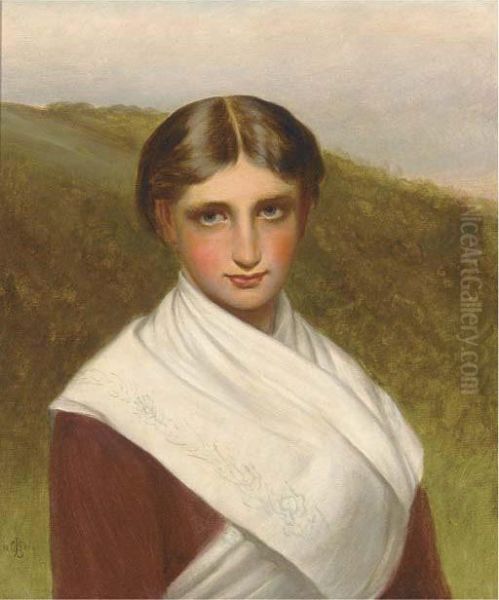 A Country Girl Oil Painting by Charles Sillem Lidderdale