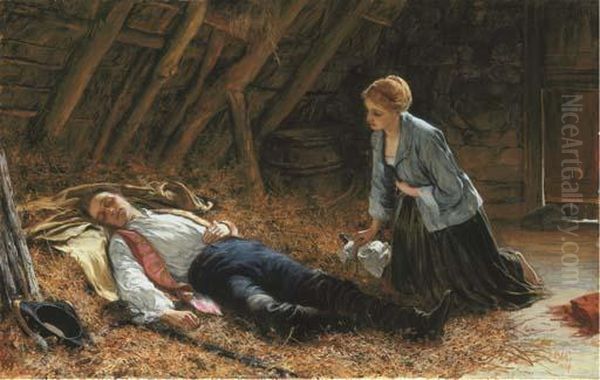 In Hiding After Culloden Oil Painting by Charles Sillem Lidderdale