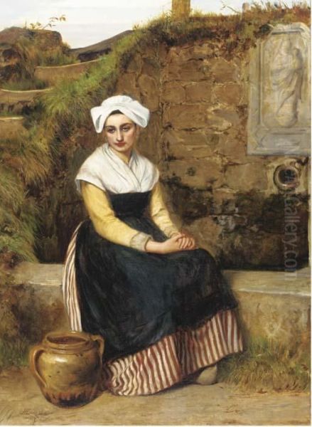 At The Well Oil Painting by Charles Sillem Lidderdale