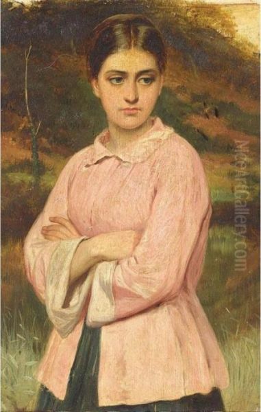 In Thought Oil Painting by Charles Sillem Lidderdale