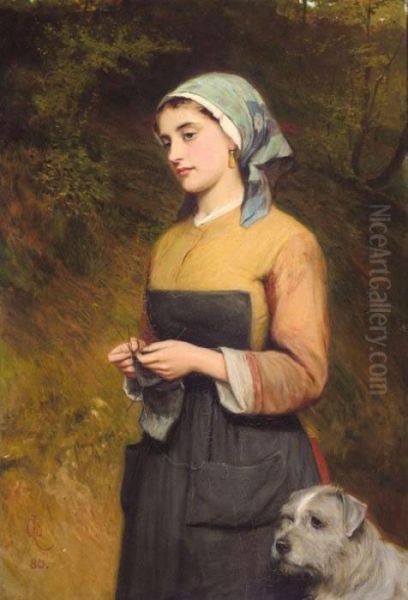 Far Away Thoughts Oil Painting by Charles Sillem Lidderdale