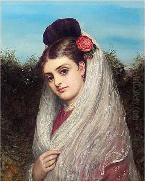 The Young Bride Oil Painting by Charles Sillem Lidderdale