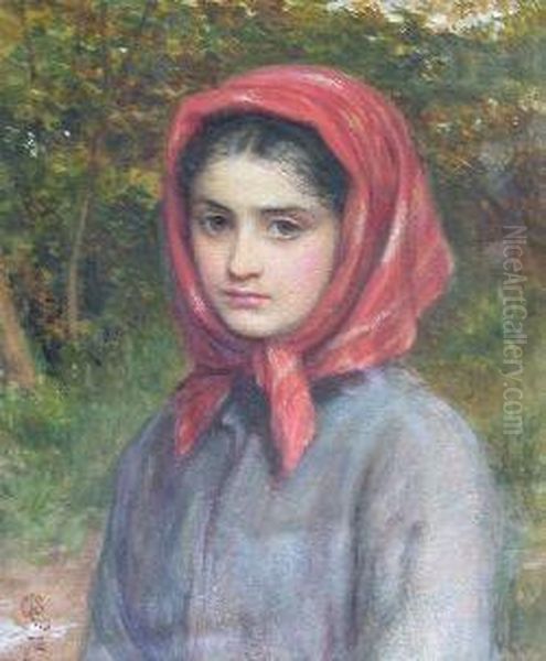 Study Of A Gypsy Oil Painting by Charles Sillem Lidderdale