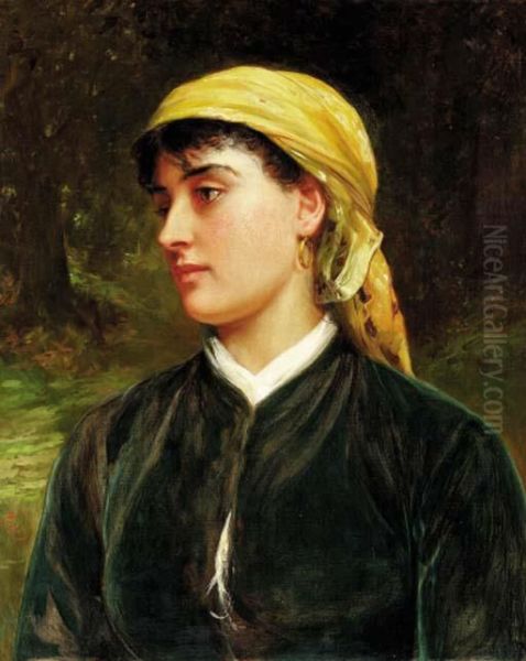 A Country Girl
Oil On Canvas Oil Painting by Charles Sillem Lidderdale