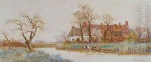 Shalfleet Oil Painting by Walker Stuart Lloyd