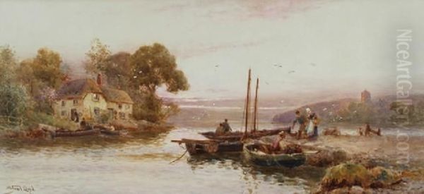 On The River Yealm Oil Painting by Walker Stuart Lloyd