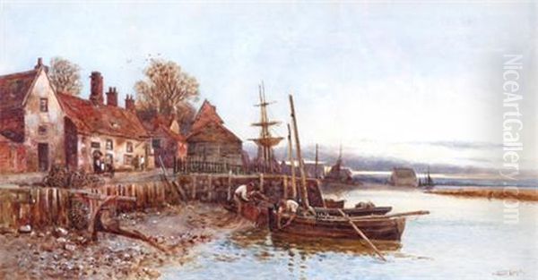 Unloading The Catch Oil Painting by Walker Stuart Lloyd