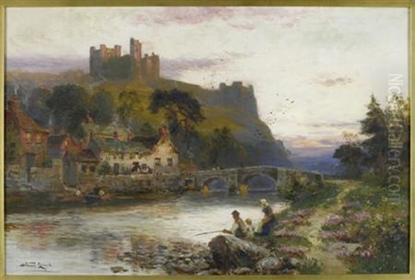 Richmond Castle Oil Painting by Walker Stuart Lloyd